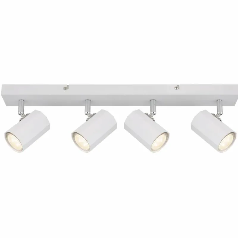 Luminaires Globo Lighting James Plafonnier, Spot de plafond, Applique murale, Spot mural Blanc, 4 lumières* Spots Et Projecteurs