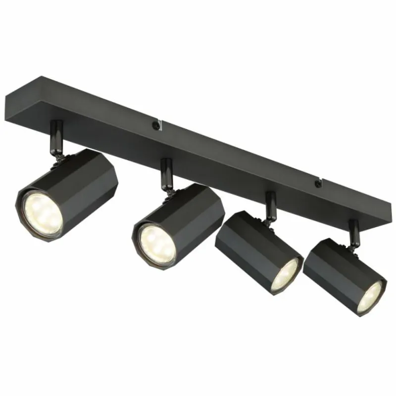 Luminaires Globo Lighting James Plafonnier, Spot de plafond, Applique murale, Spot mural Gris, 4 lumières* Spots Et Projecteurs