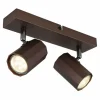 Luminaires Globo Lighting James Plafonnier, Spot de plafond, Applique murale, Spot mural Bronze, 2 lumières* Spots Et Projecteurs