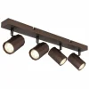 Luminaires Globo Lighting James Plafonnier, Spot de plafond, Applique murale, Spot mural Bronze, 4 lumières* Spots Et Projecteurs