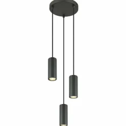 Luminaires Globo Lighting James Suspension Gris, 3 lumières* Suspensions