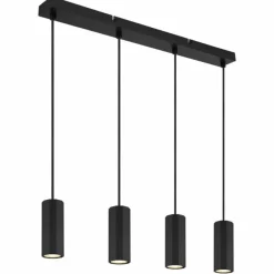 Luminaires Globo Lighting James Suspension Noir, 4 lumières* Suspensions
