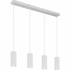 Luminaires Globo Lighting James Suspension Blanc, 4 lumières* Suspensions