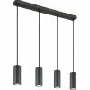 Luminaires Globo Lighting James Suspension Gris, 4 lumières* Suspensions