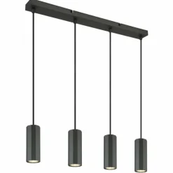 Luminaires Globo Lighting James Suspension Gris, 4 lumières* Suspensions