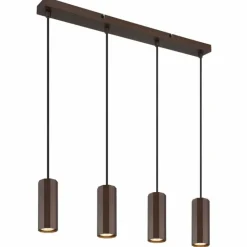 Luminaires Globo Lighting James Suspension Bronze, 4 lumières* Suspensions