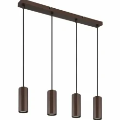 Luminaires Globo Lighting James Suspension Bronze, 4 lumières* Suspensions