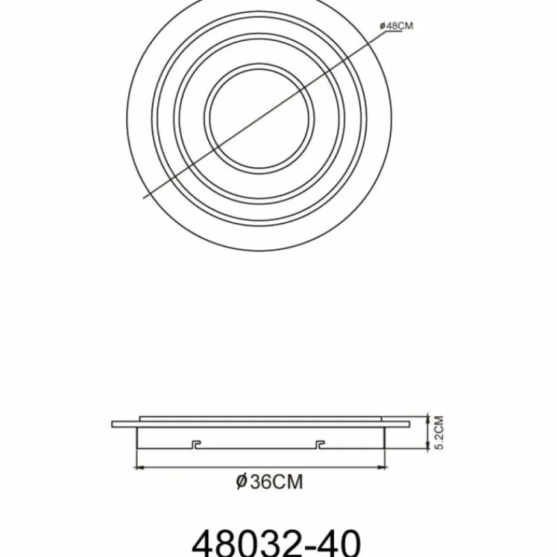 Luminaires Globo Lighting Jayden Plafonnier LED Anthracite, 1 lumière* Éclairage Led