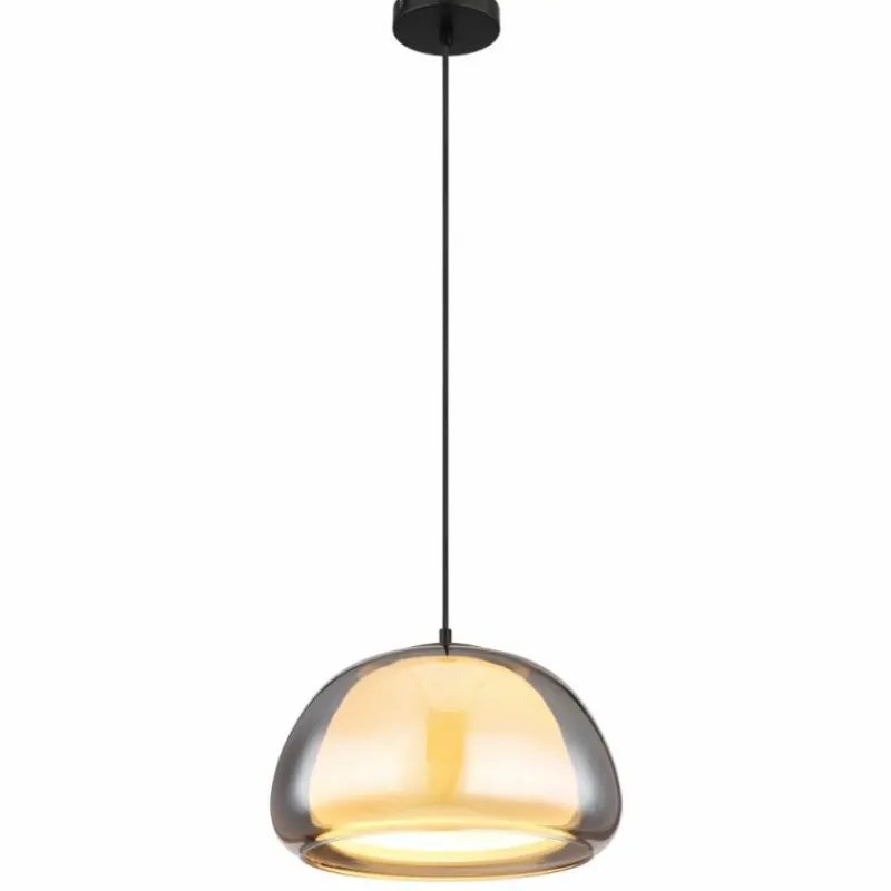 Suspension Verre Fumé-Luminaires Globo Lighting Jella Suspension Noir, 1 lumière
