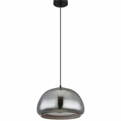 Suspension Verre Fumé-Luminaires Globo Lighting Jella Suspension Noir, 1 lumière