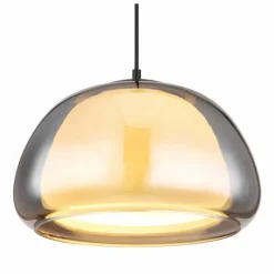 Suspension Verre Fumé-Luminaires Globo Lighting Jella Suspension Noir, 1 lumière