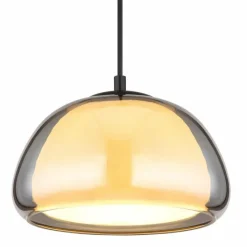 Suspension Verre Fumé-Luminaires Globo Lighting Jella Suspension Noir, 1 lumière
