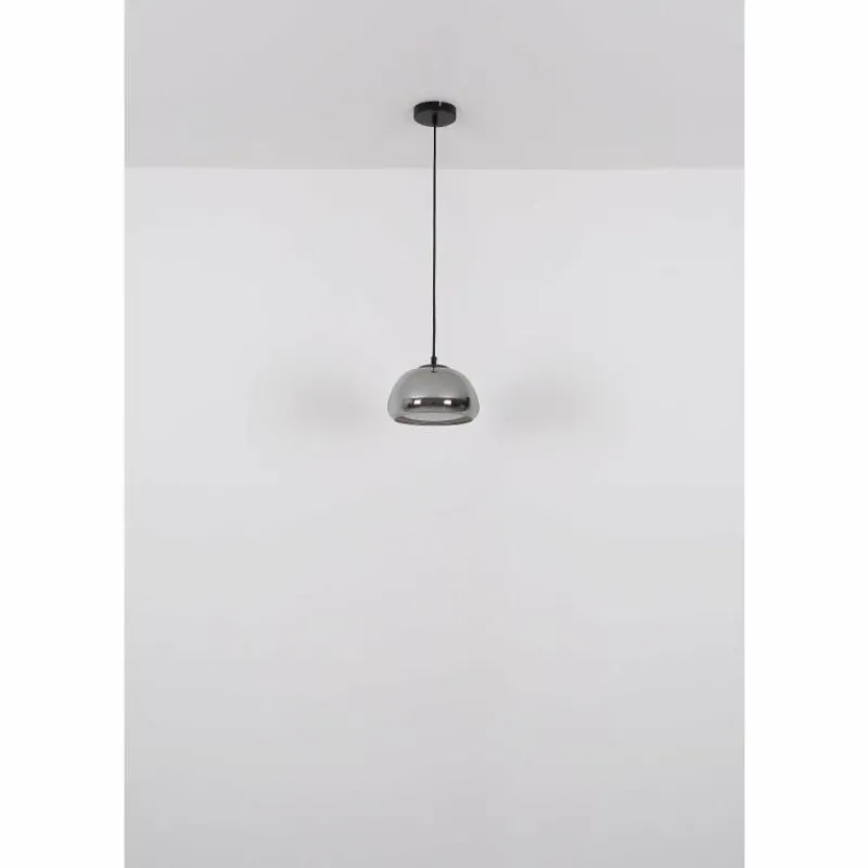 Suspension Verre Fumé-Luminaires Globo Lighting Jella Suspension Noir, 1 lumière