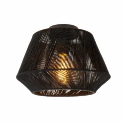 Lampes En Tissu-Luminaires Lucide JESSICA Plafonnier Noir, 1 lumière