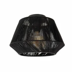 Lampes En Tissu-Luminaires Lucide JESSICA Plafonnier Noir, 1 lumière