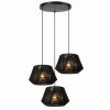 Lampes En Tissu-Luminaires Lucide JESSICA Suspension Noir, 3 lumières