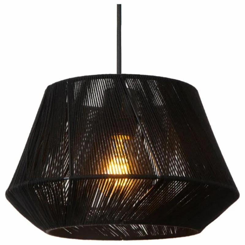 Lampes En Tissu-Luminaires Lucide JESSICA Suspension Noir, 3 lumières