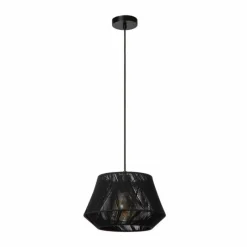 Lampes En Tissu-Luminaires Lucide JESSICA Suspension Noir, 1 lumière