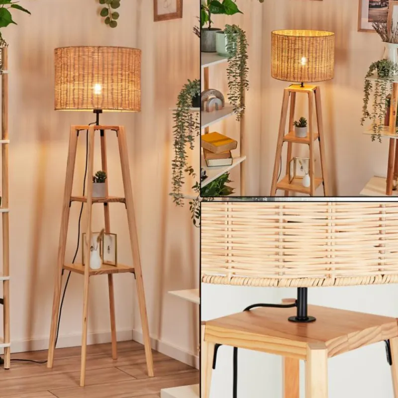 Luminaires Scandinaves-hofstein Jinya Lampadaire Écru, 1 lumière