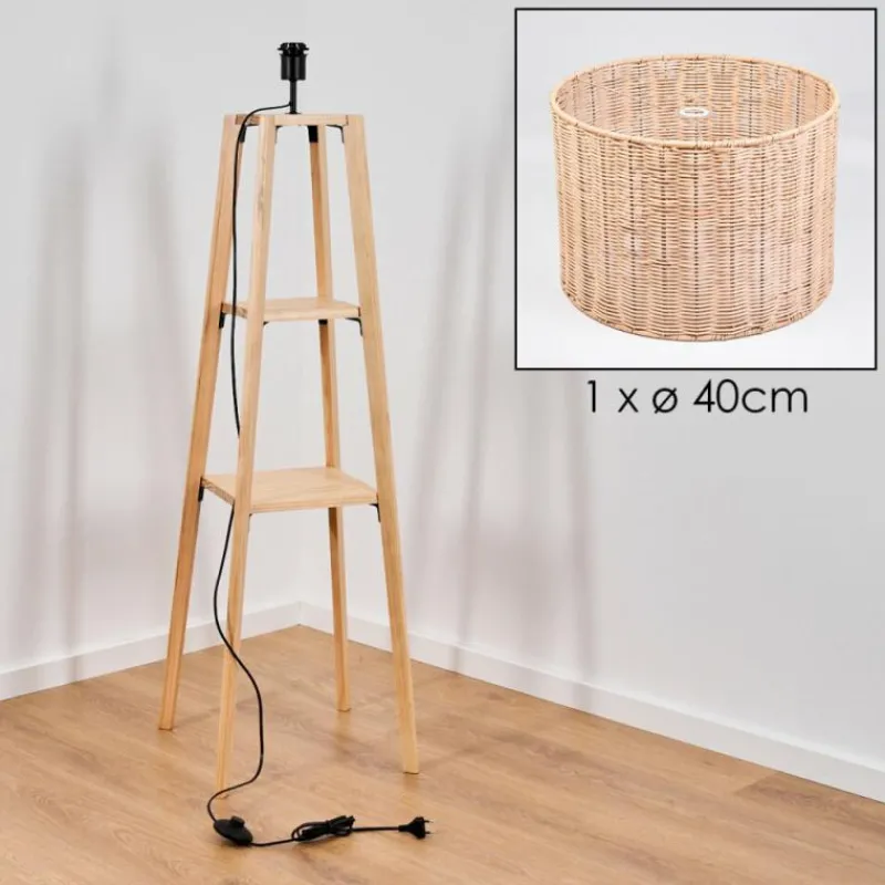 Luminaires Scandinaves-hofstein Jinya Lampadaire Écru, 1 lumière