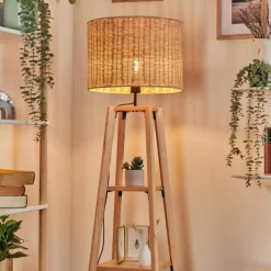 Luminaires Scandinaves-hofstein Jinya Lampadaire Écru, 1 lumière