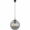 Suspension Verre Fumé-Luminaires Globo Lighting JOEL Suspension Noir, 1 lumière