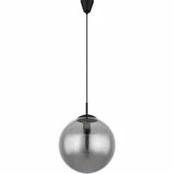Suspension Verre Fumé-Luminaires Globo Lighting JOEL Suspension Noir, 1 lumière