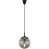 Suspension Verre Fumé-Luminaires Globo Lighting JOEL Suspension Noir, 1 lumière
