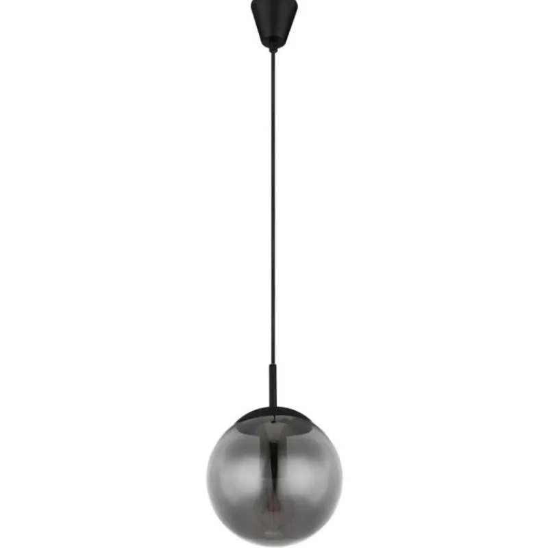 Suspension Verre Fumé-Luminaires Globo Lighting JOEL Suspension Noir, 1 lumière
