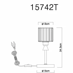 Luminaires Globo Lighting Jordana Lampe à poser Noir, 1 lumière* Lampes À Poser