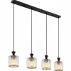Luminaires Globo Lighting Jordana Suspension Noir, 4 lumières* Suspensions