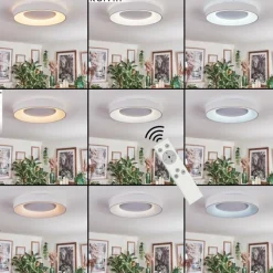 hofstein Joren Plafonnier, Panel LED Blanc, 1 lumière, Télécommandes