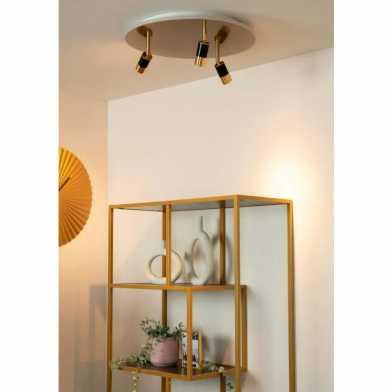 Luminaires Lucide JUBEL Plafonnier LED Laiton, 3 lumières* Éclairage Led