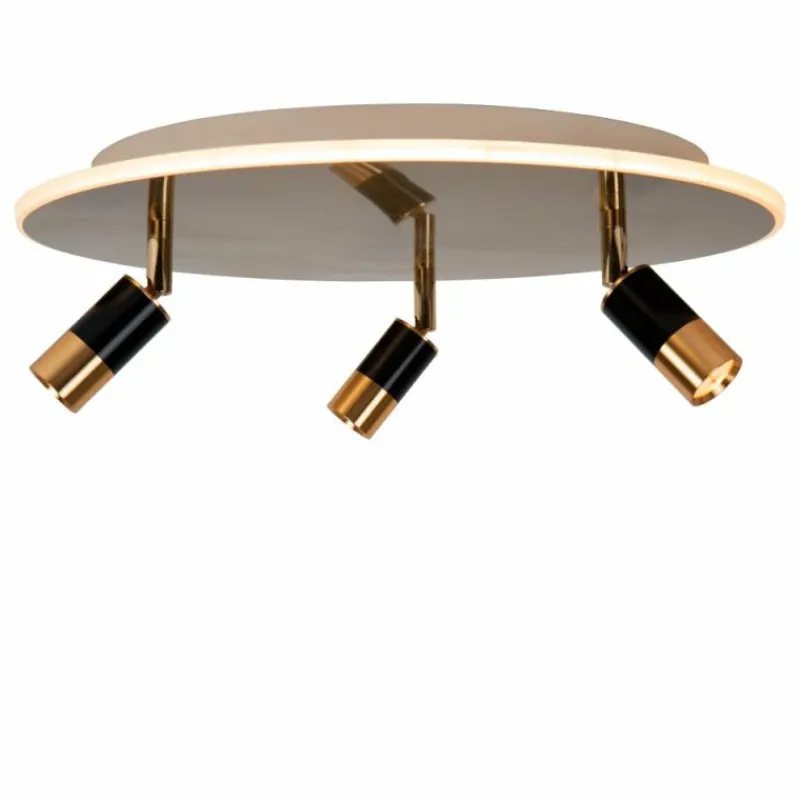 Luminaires Lucide JUBEL Plafonnier LED Laiton, 3 lumières* Éclairage Led