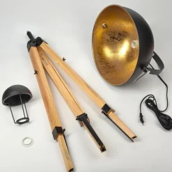 Lampes Dorées-hofstein Jupiter Lampadaire Écru, Noir, 1 lumière