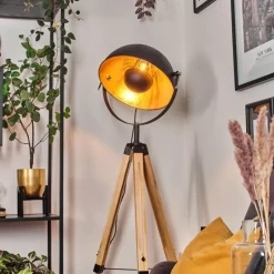 Lampes Dorées-hofstein Jupiter Lampadaire Écru, Noir, 1 lumière