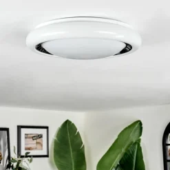 hofstein Kaas Plafonnier LED Noir, Blanc, 1 lumière