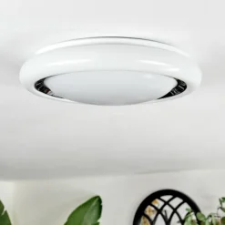 hofstein Kaas Plafonnier LED Noir, Blanc, 1 lumière