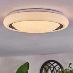 hofstein Kaas Plafonnier LED Noir, Blanc, 1 lumière