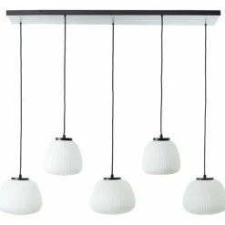 Luminaires Brilliant Kaizen Suspension Noir, 5 lumières