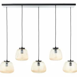 Luminaires Brilliant Kaizen Suspension Noir, 5 lumières