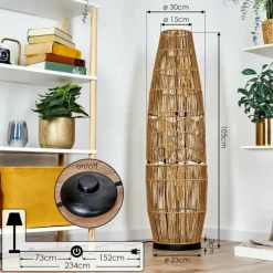 Lampes Dorées-hofstein Karby Lampadaire Noir, 3 lumières