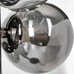 Suspension Verre Fumé-hofstein Kasem Lampe à poser Noir, 4 lumières