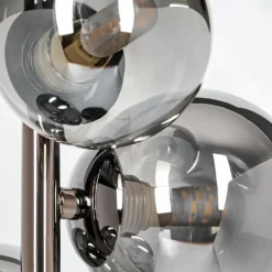 Suspension Verre Fumé-hofstein Kasem Lampe à poser Noir, 4 lumières