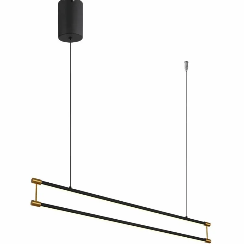 Lampes Dorées-Luminaires Globo Lighting Kayson Suspension LED Noir, 1 lumière
