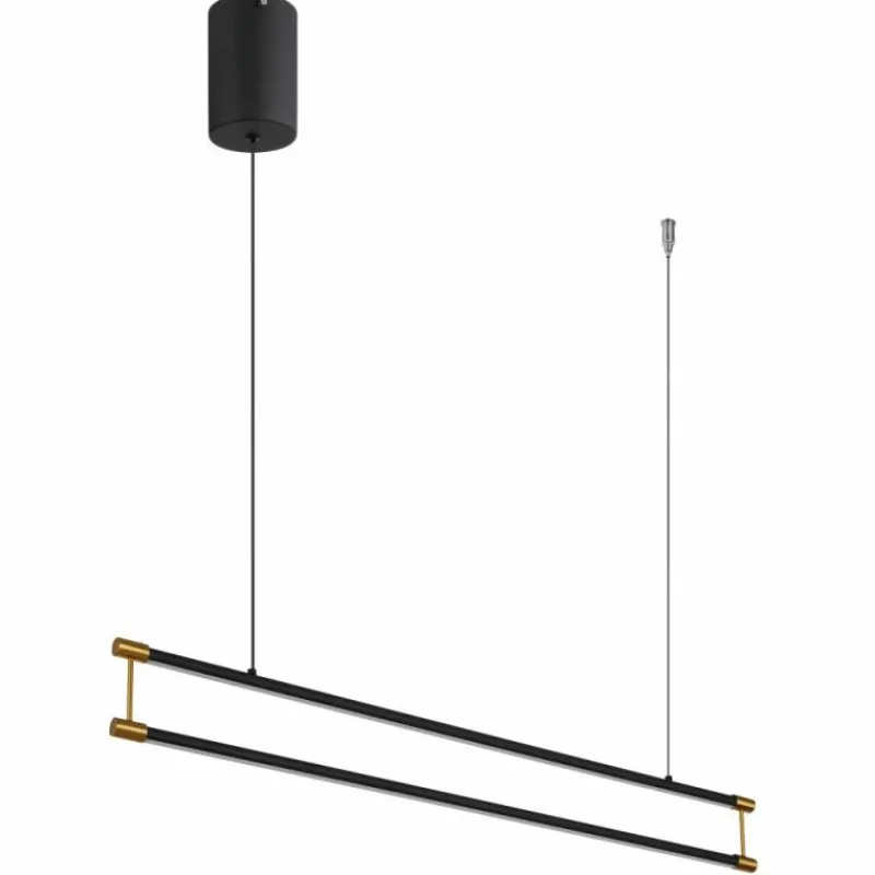 Lampes Dorées-Luminaires Globo Lighting Kayson Suspension LED Noir, 1 lumière
