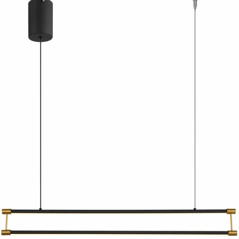 Lampes Dorées-Luminaires Globo Lighting Kayson Suspension LED Noir, 1 lumière