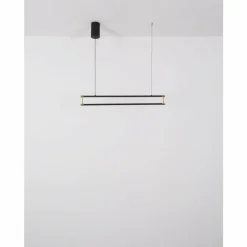 Lampes Dorées-Luminaires Globo Lighting Kayson Suspension LED Noir, 1 lumière