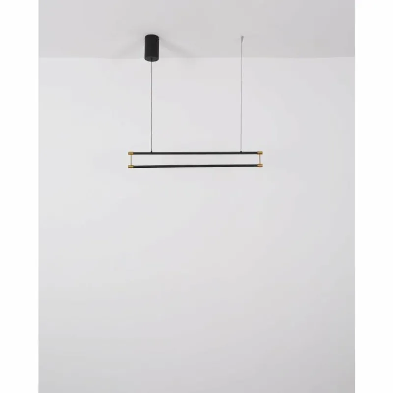 Lampes Dorées-Luminaires Globo Lighting Kayson Suspension LED Noir, 1 lumière