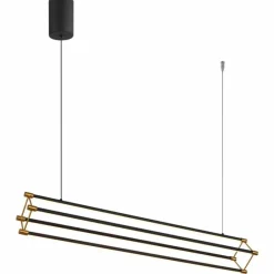 Lampes Dorées-Luminaires Globo Lighting Kayson Suspension LED Noir, 1 lumière